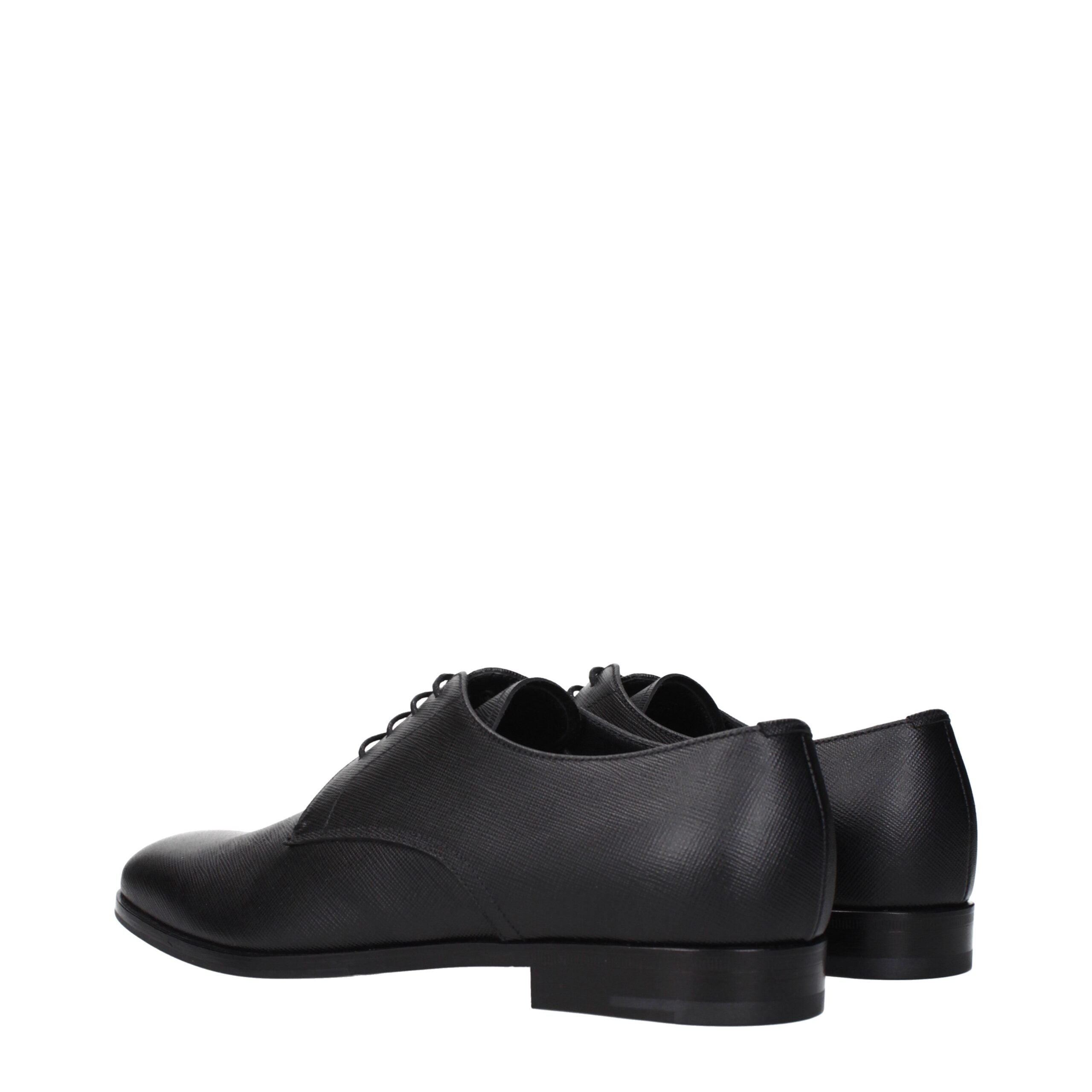 Prada svarta oxfords och derbyskor i läder