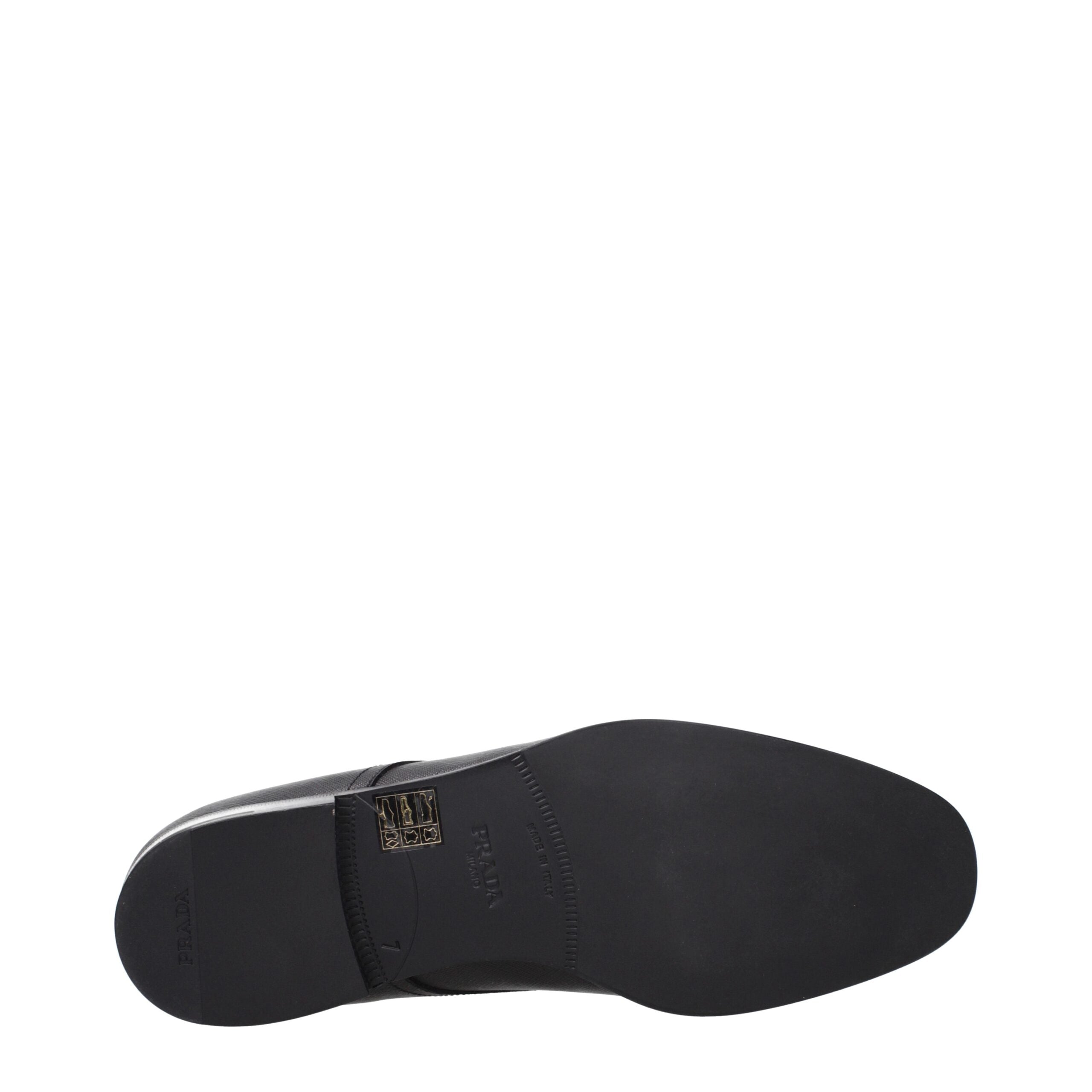 Prada svarta oxfords och derbyskor i läder