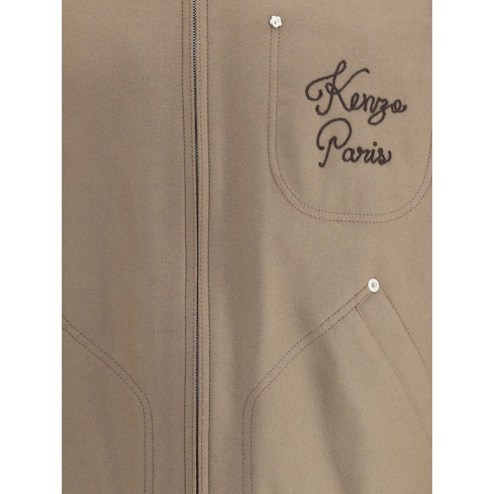 Kenzo collegejacka i ull och läder