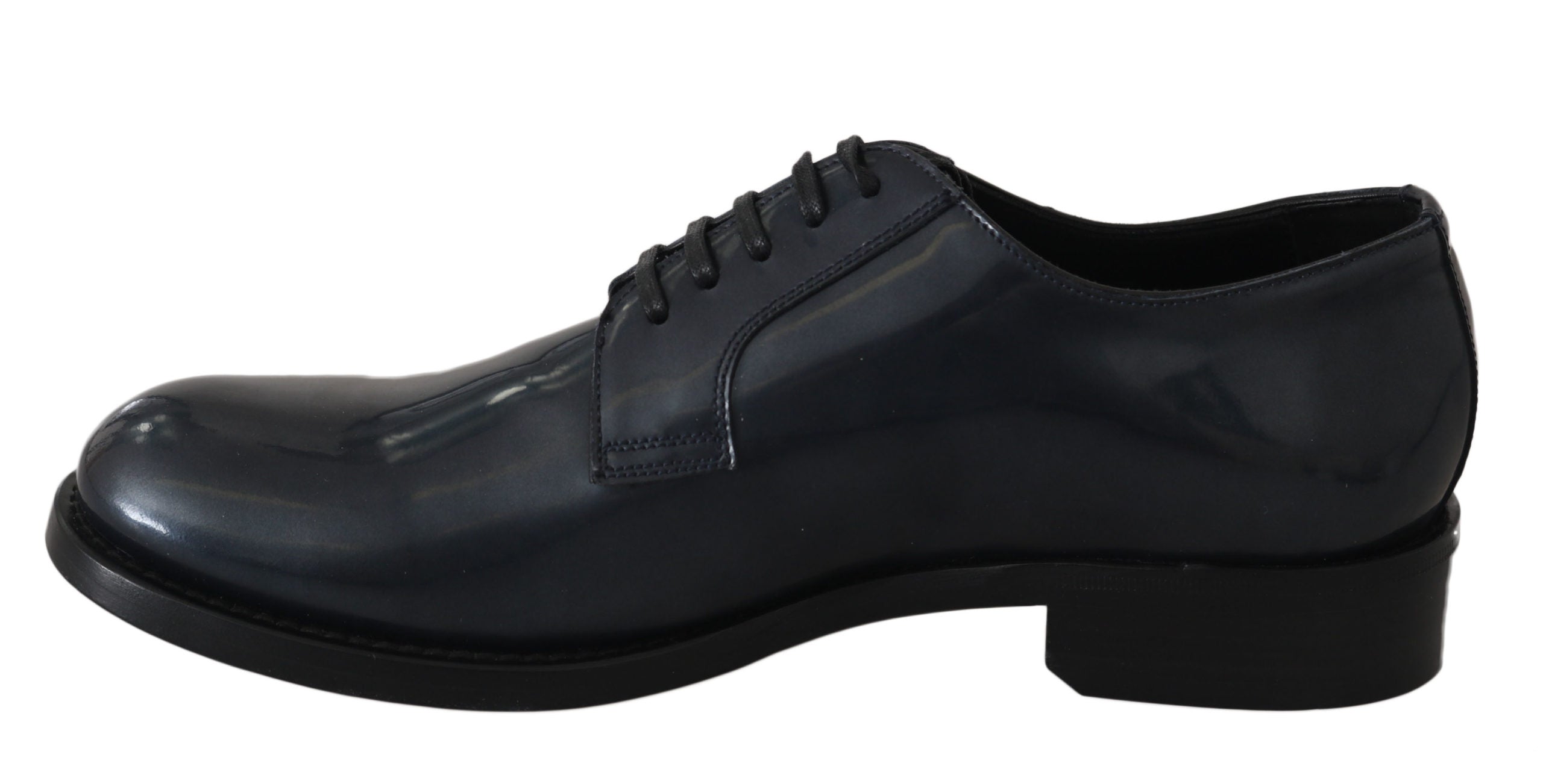 Dolce & Gabbana Blå Läder Derby Dress Formella Skor