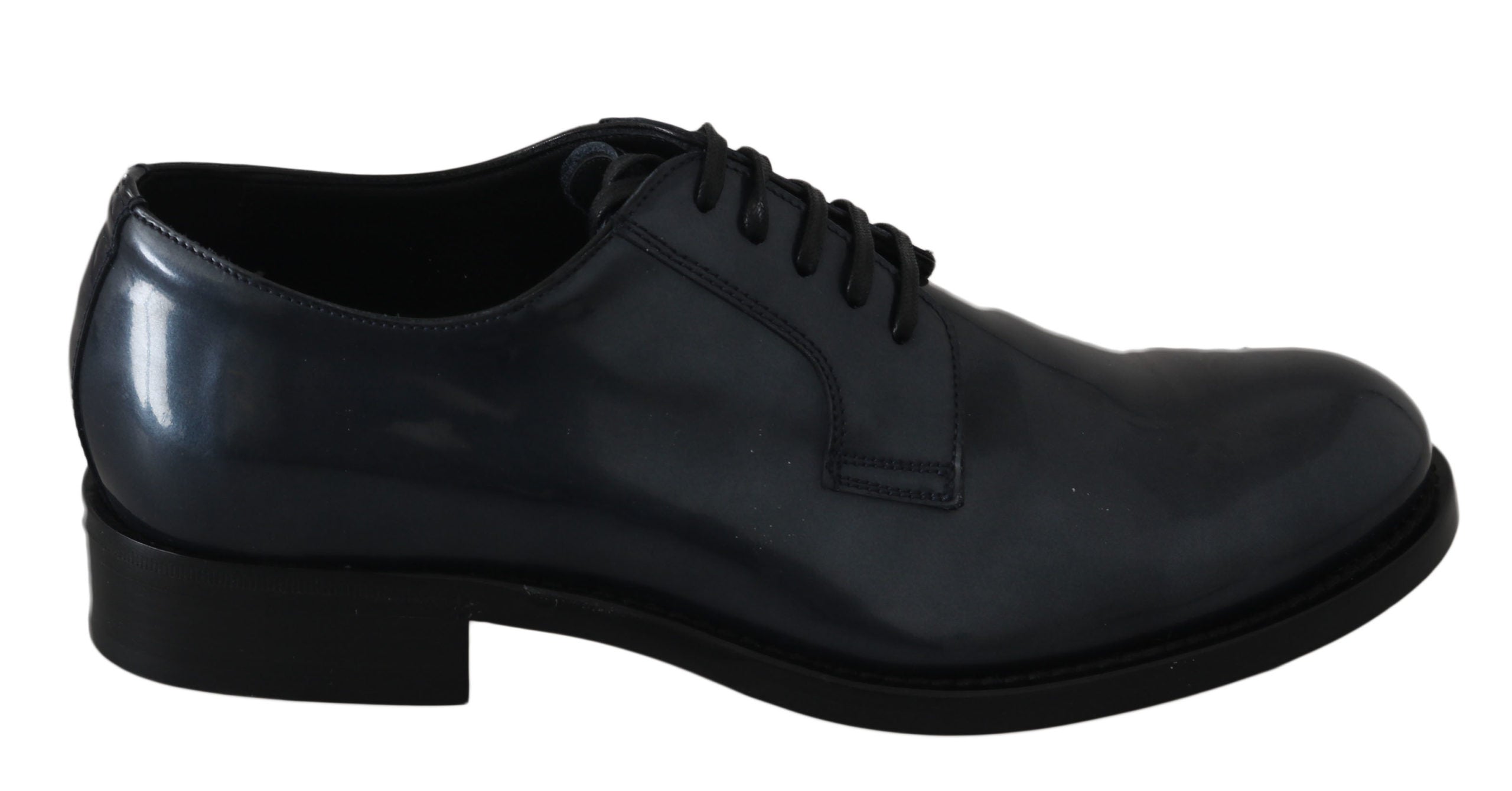 Dolce & Gabbana Blå Läder Derby Dress Formella Skor