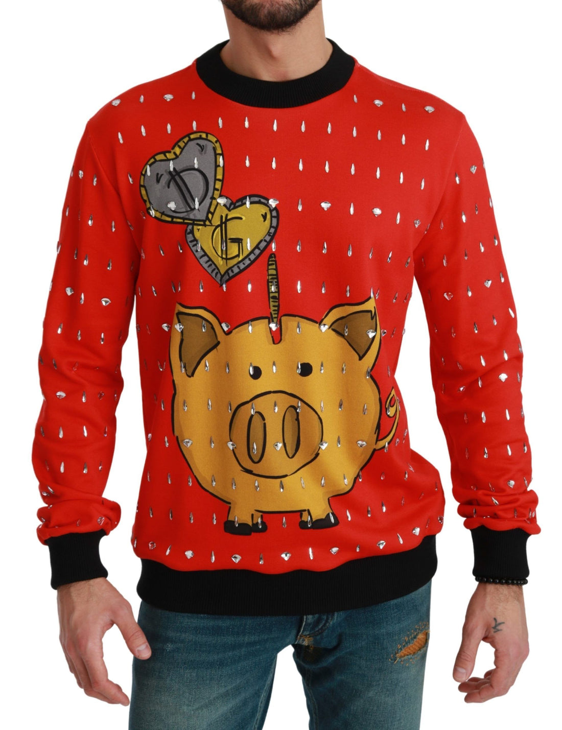 Dolce &amp;amp; Gabbana Red Crystal Pig of the Year-tröja