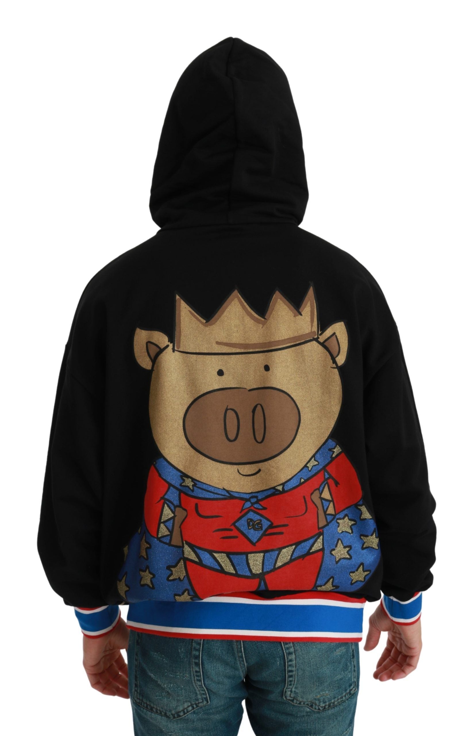 Dolce &amp;amp; Gabbana Svart Tröja Årets Pig med Huva