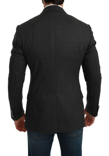 Dolce &amp;amp; Gabbana Grå NAPOLI Slim Fit Jacka Ullkavaj