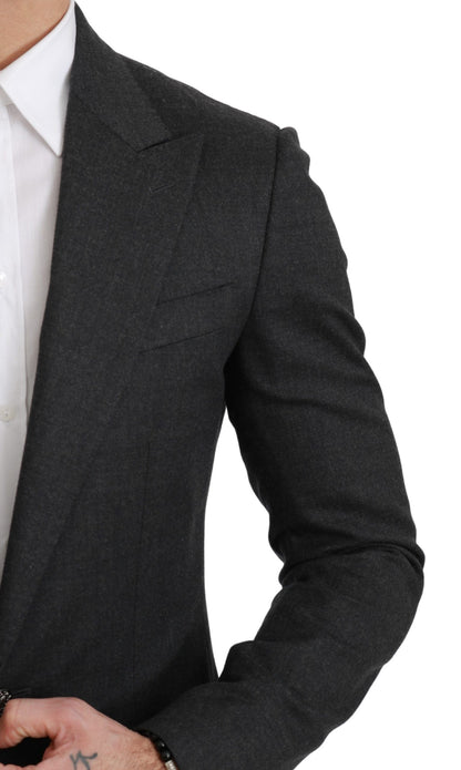 Dolce &amp;amp; Gabbana Grå NAPOLI Slim Fit Jacka Ullkavaj