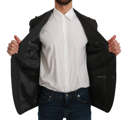 Dolce &amp;amp; Gabbana Grå NAPOLI Slim Fit Jacka Ullkavaj
