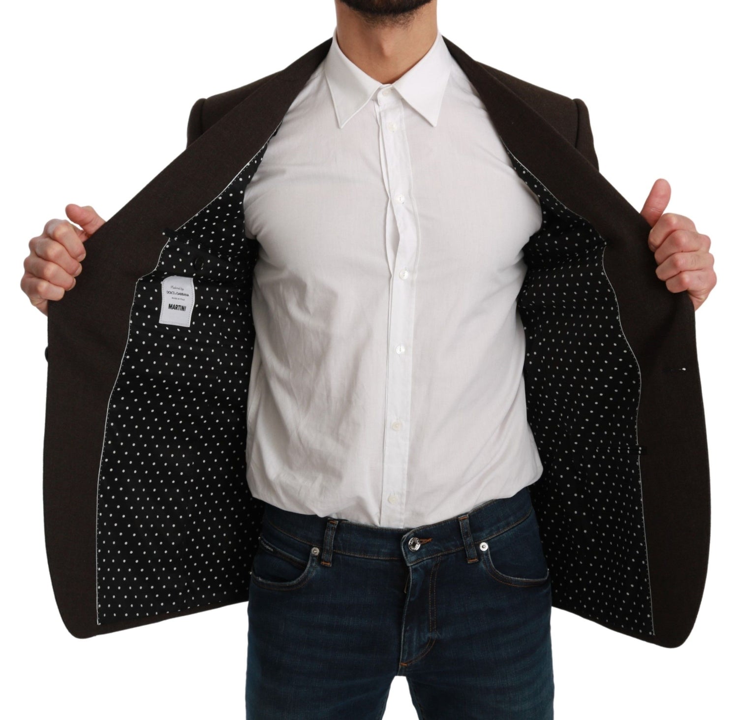 Dolce &amp;amp; Gabbana Brun Slim Fit Kappa Kavaj MARTINI Kavaj