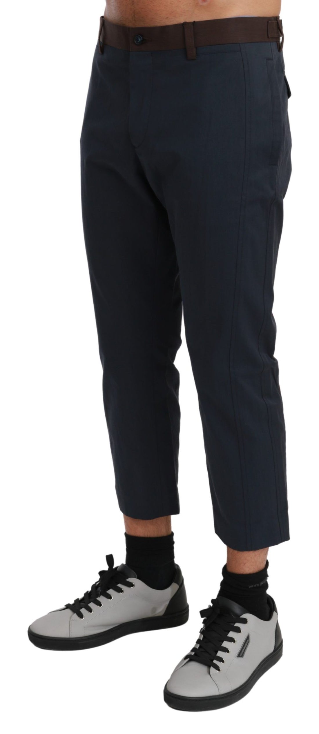 Dolce &amp;amp; Gabbana Chic Beskurna Randiga Casualbyxor