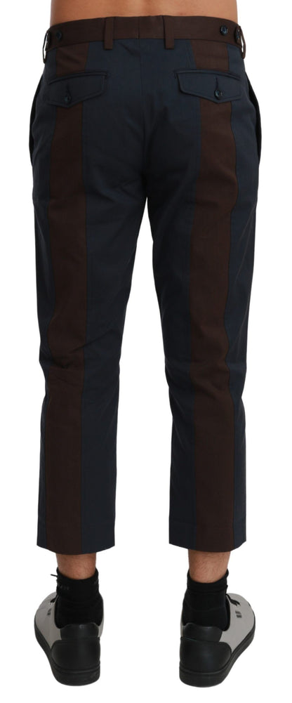 Dolce &amp;amp; Gabbana Chic Beskurna Randiga Casualbyxor