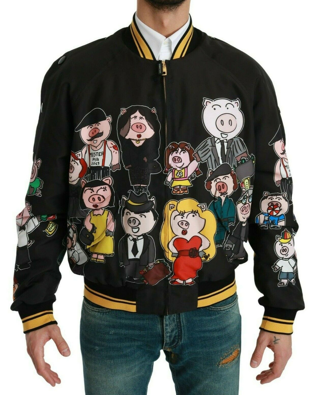 Dolce &amp;amp; Gabbana Svart GRISENS ÅR Bomberjacka