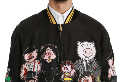 Dolce &amp;amp; Gabbana Svart GRISENS ÅR Bomberjacka