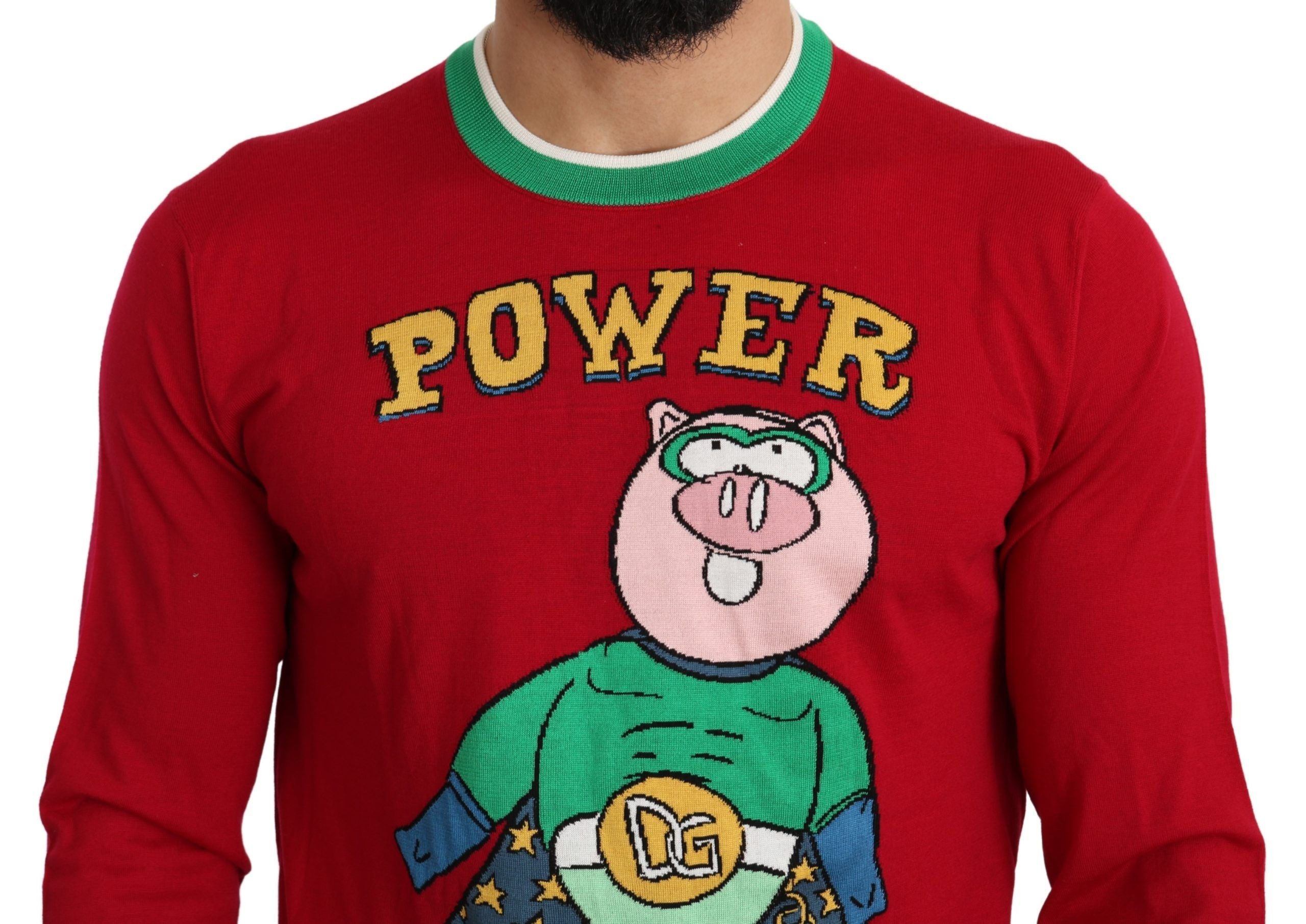 Dolce &amp;amp; Gabbana Röd Ull-Silke Årets Pig-tröja