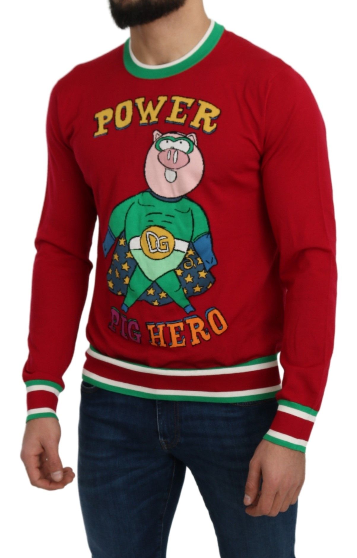 Dolce &amp;amp; Gabbana Röd Ull-Silke Årets Pig-tröja