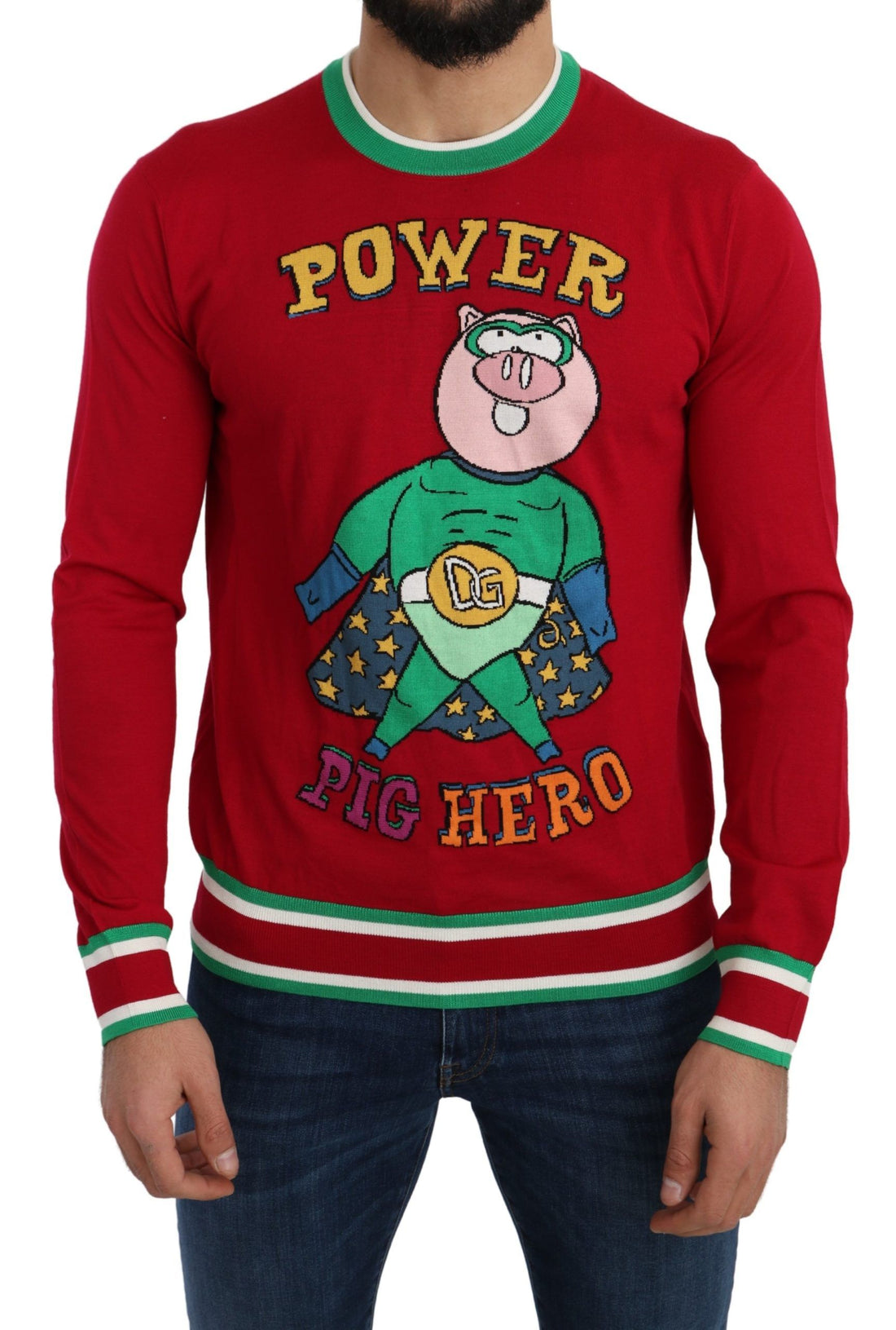 Dolce &amp;amp; Gabbana Röd Ull-Silke Årets Pig-tröja