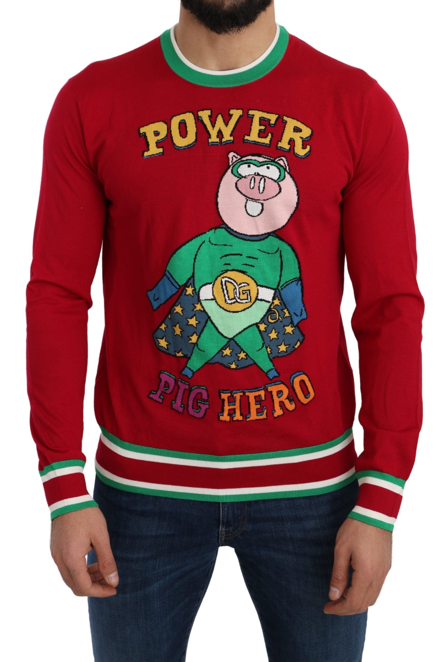 Dolce &amp;amp; Gabbana Röd Ull-Silke Årets Pig-tröja