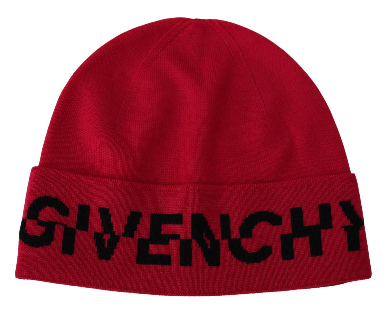 Givenchy Röd Rosa Ullmössa Unisex Herr Dam Mössa Hatt
