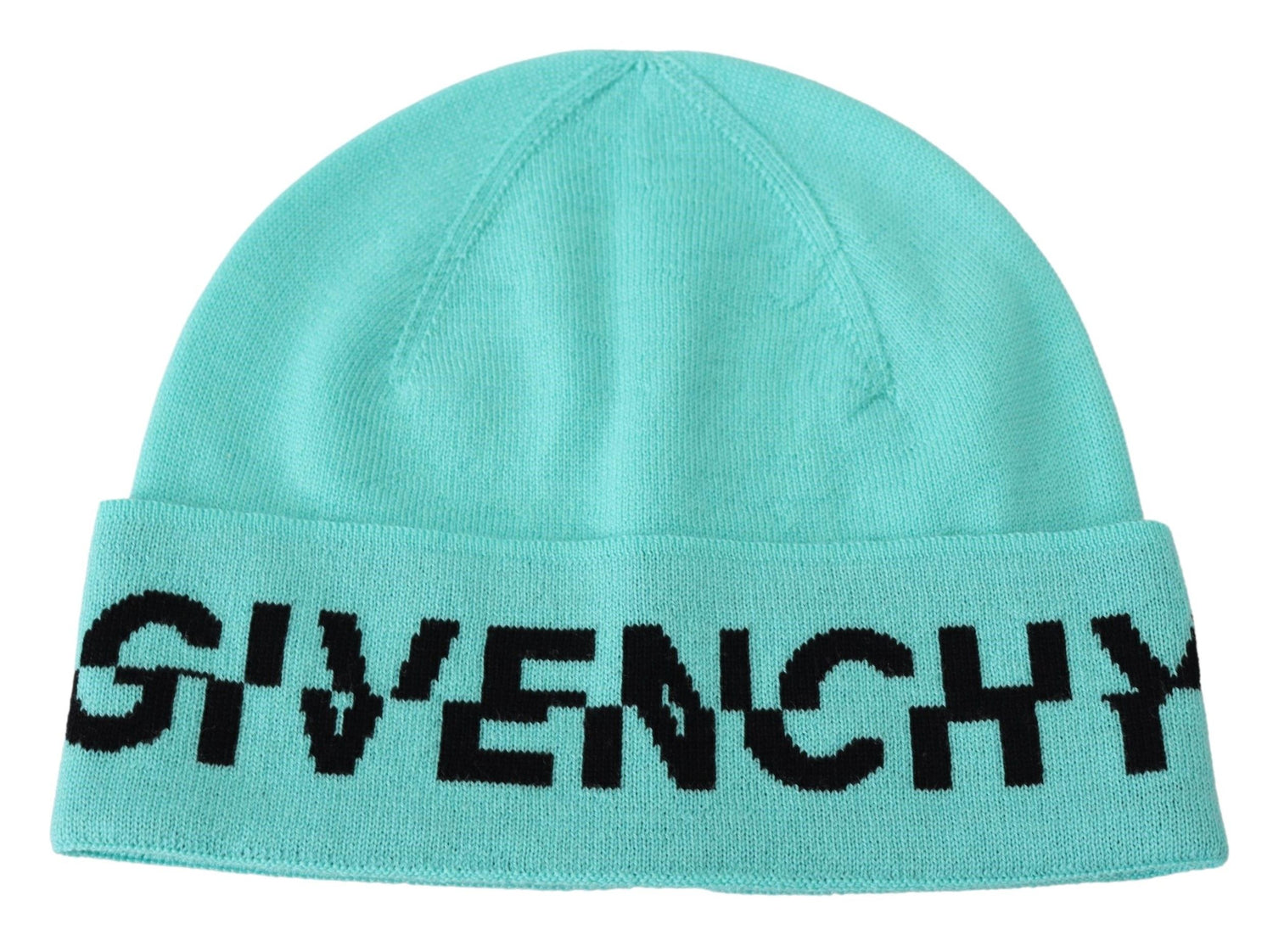 Givenchy Grön Ullmössa Unisex Logo Hatt