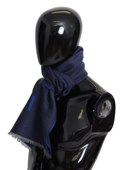 Givenchy Blå Ull Unisex Vinter Varm Halsduk Omlottsjal