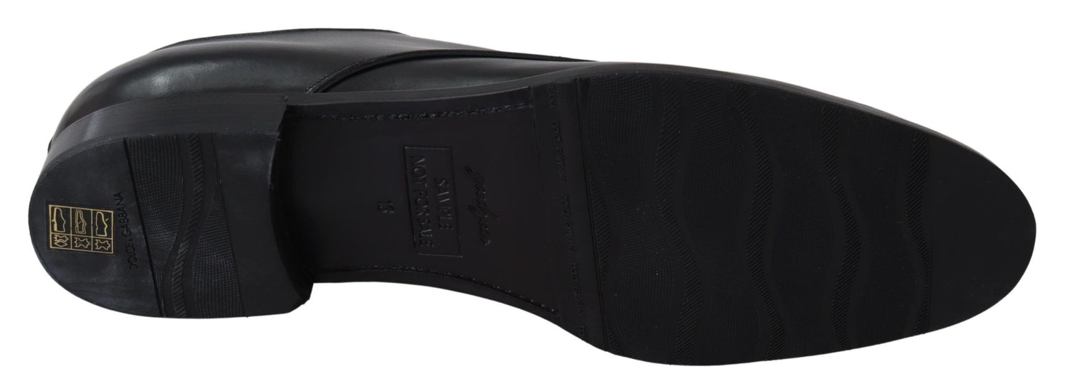 Dolce &amp;amp; Gabbana svarta läderskor SARTORIA handgjorda