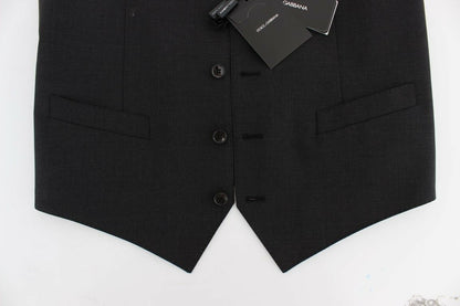 Dolce &amp;amp; Gabbana Grå Ull Stretch Kavaj Väst