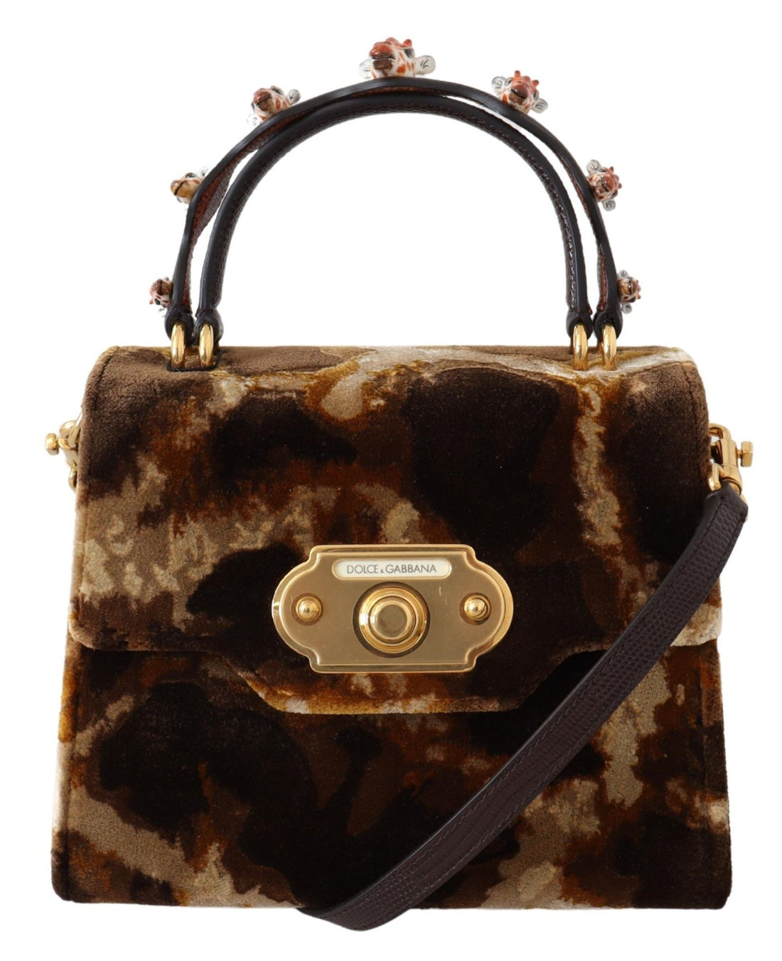 Dolce &amp;amp; Gabbana Brown Giraffe Crossbody Purse Borse VÄLKOMMEN Purse