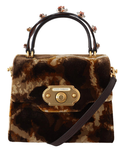 Dolce &amp;amp; Gabbana Brown Giraffe Crossbody Purse Borse VÄLKOMMEN Purse