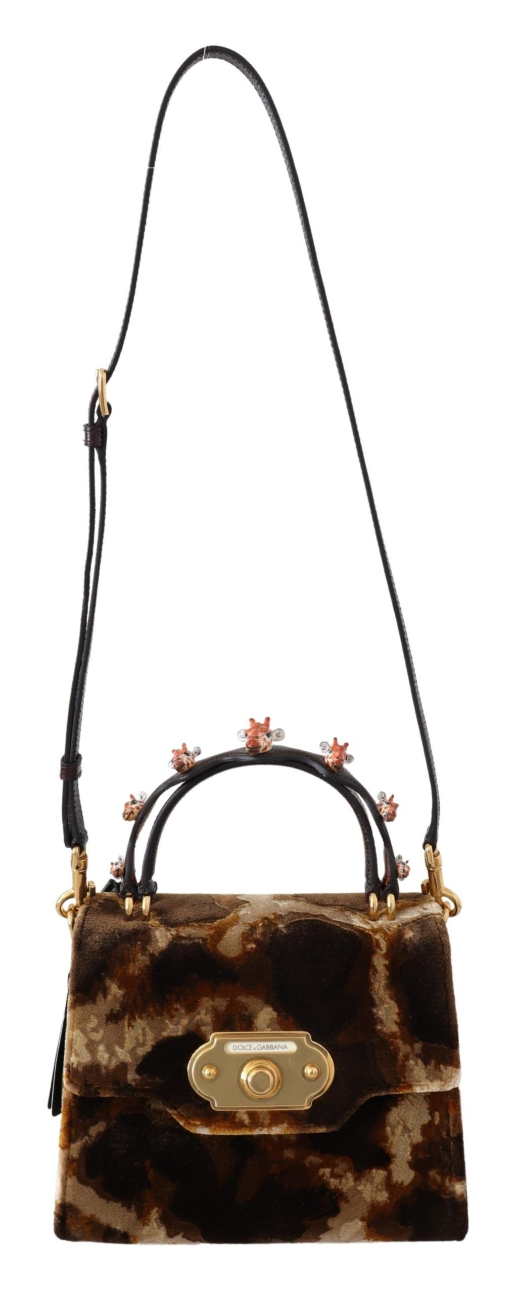 Dolce &amp;amp; Gabbana Brown Giraffe Crossbody Purse Borse VÄLKOMMEN Purse