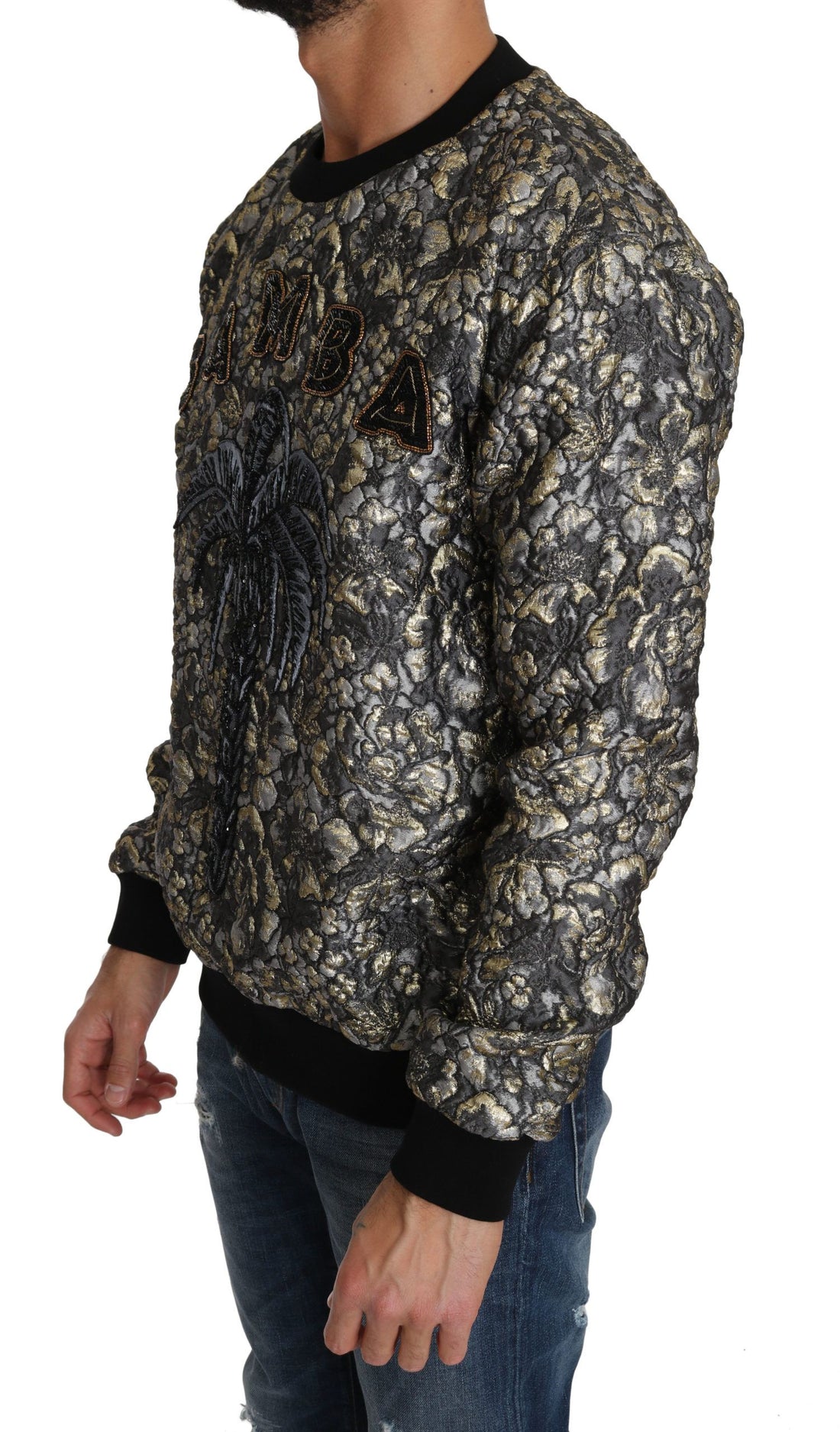 Dolce &amp;amp; Gabbana Flerfärgad SAMBA Jacquard Palmtree Pullover Tröja