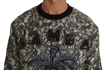 Dolce &amp;amp; Gabbana Flerfärgad SAMBA Jacquard Palmtree Pullover Tröja