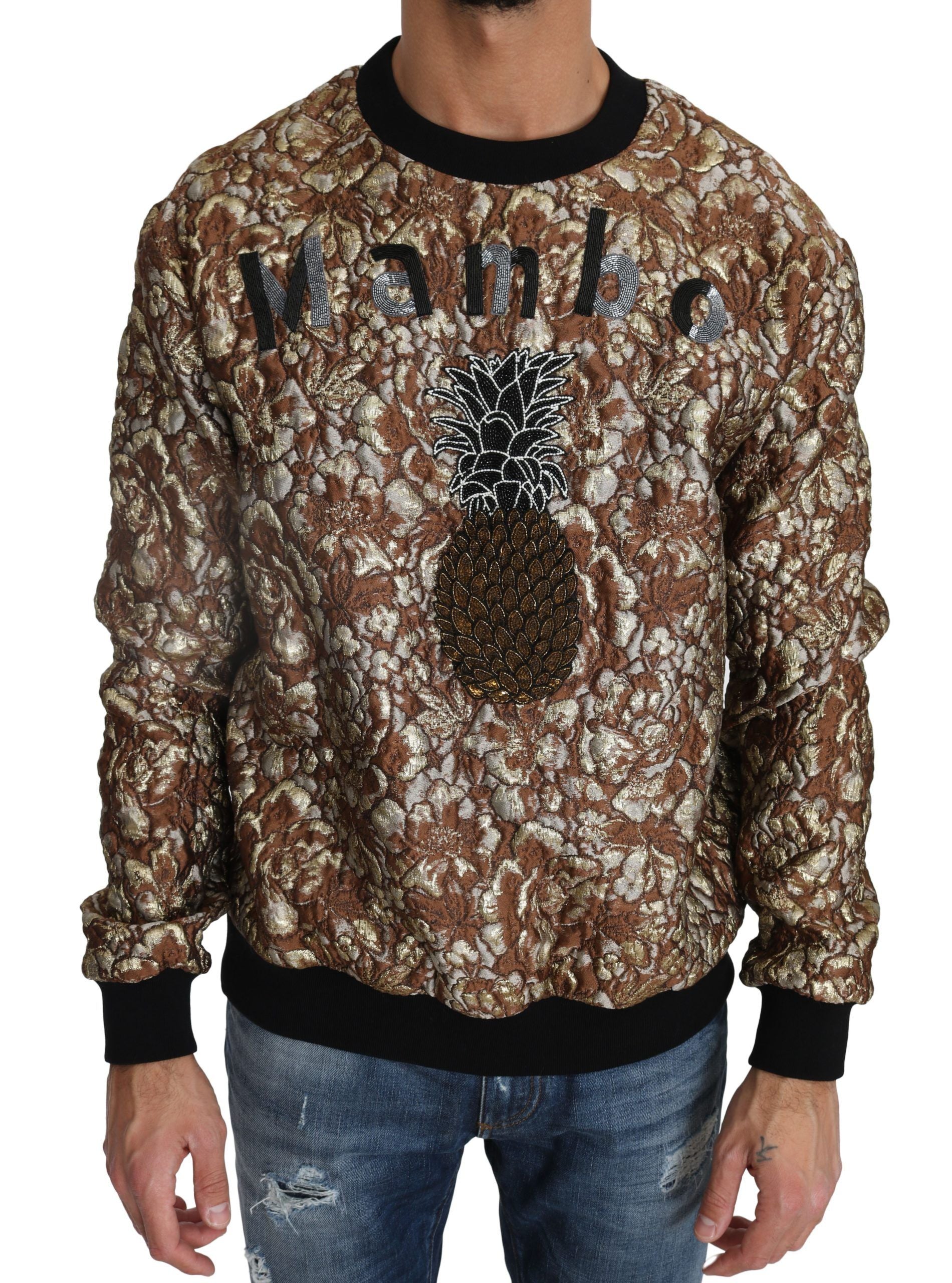 Dolce &amp;amp; Gabbana Flerfärgad MAMBO Jacquard Ananaspullover