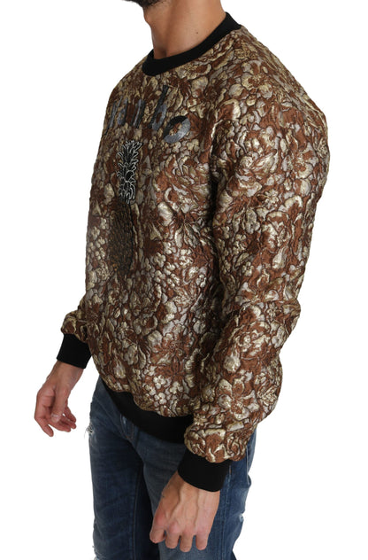 Dolce &amp;amp; Gabbana Flerfärgad MAMBO Jacquard Ananaspullover