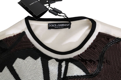 Dolce &amp;amp; Gabbana Vit Jazz Paljettgitarrtröja