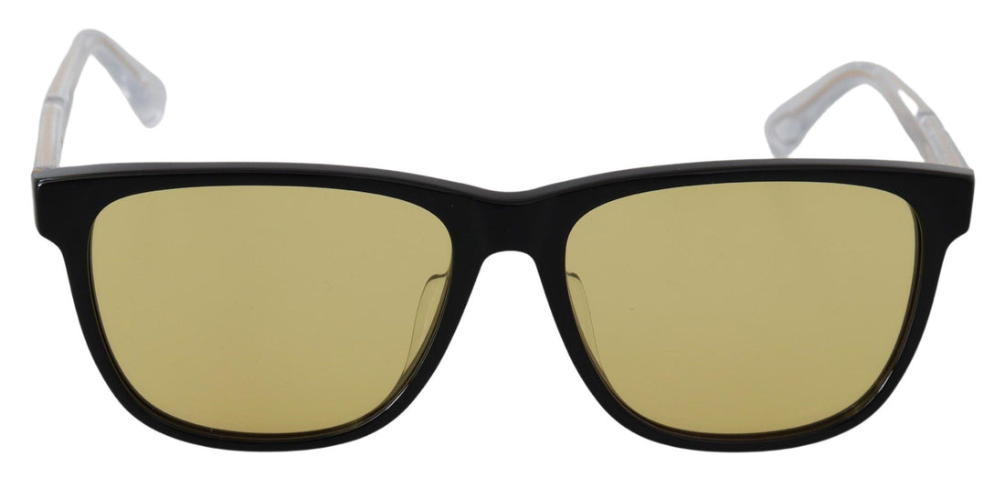 Diesel DL0330-D 01E 57 solglasögon med svarta bågar och genomskinliga glas