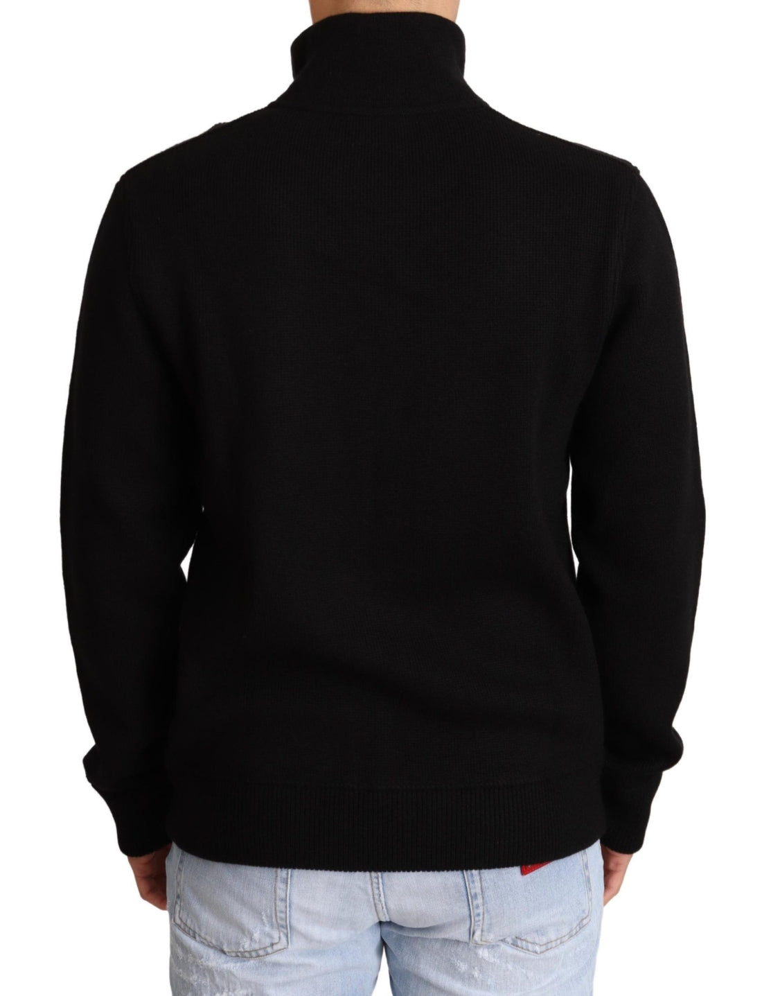 Dolce &amp;amp; Gabbana Svart Kashmir Zipper Herrtröja