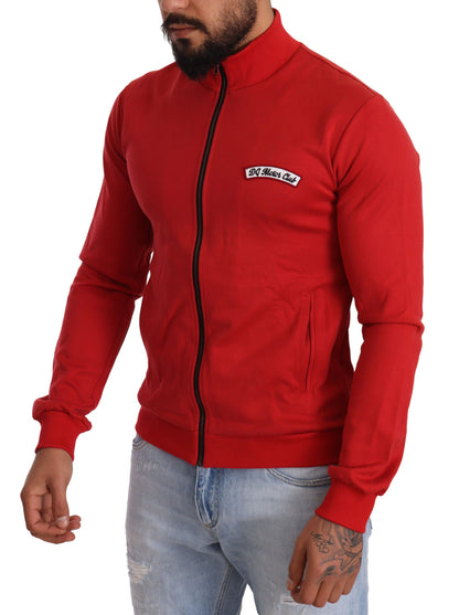 Dolce &amp;amp; Gabbana Röd DG Motor Club Stretchtröja med Dragkedja