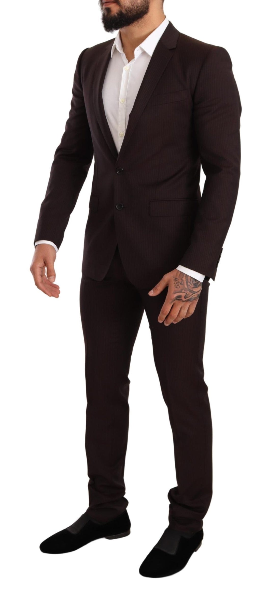 Dolce &amp;amp; Gabbana Bordeaux ull MARTINI Slim Fit kostym