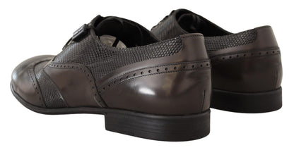 Dolce &amp;amp; Gabbana Bruna Oxford-skor i läder med ödlehud