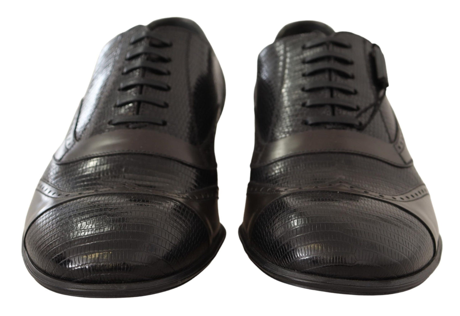 Dolce &amp;amp; Gabbana Bruna Oxford-skor i läder med ödlehud