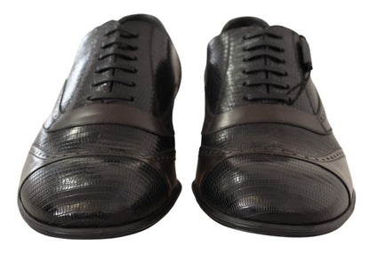 Dolce &amp;amp; Gabbana Bruna Oxford-skor i läder med ödlehud
