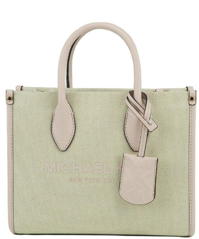 Michael Kors Mirella Liten Puderblush Canvas Shopper Axelväska