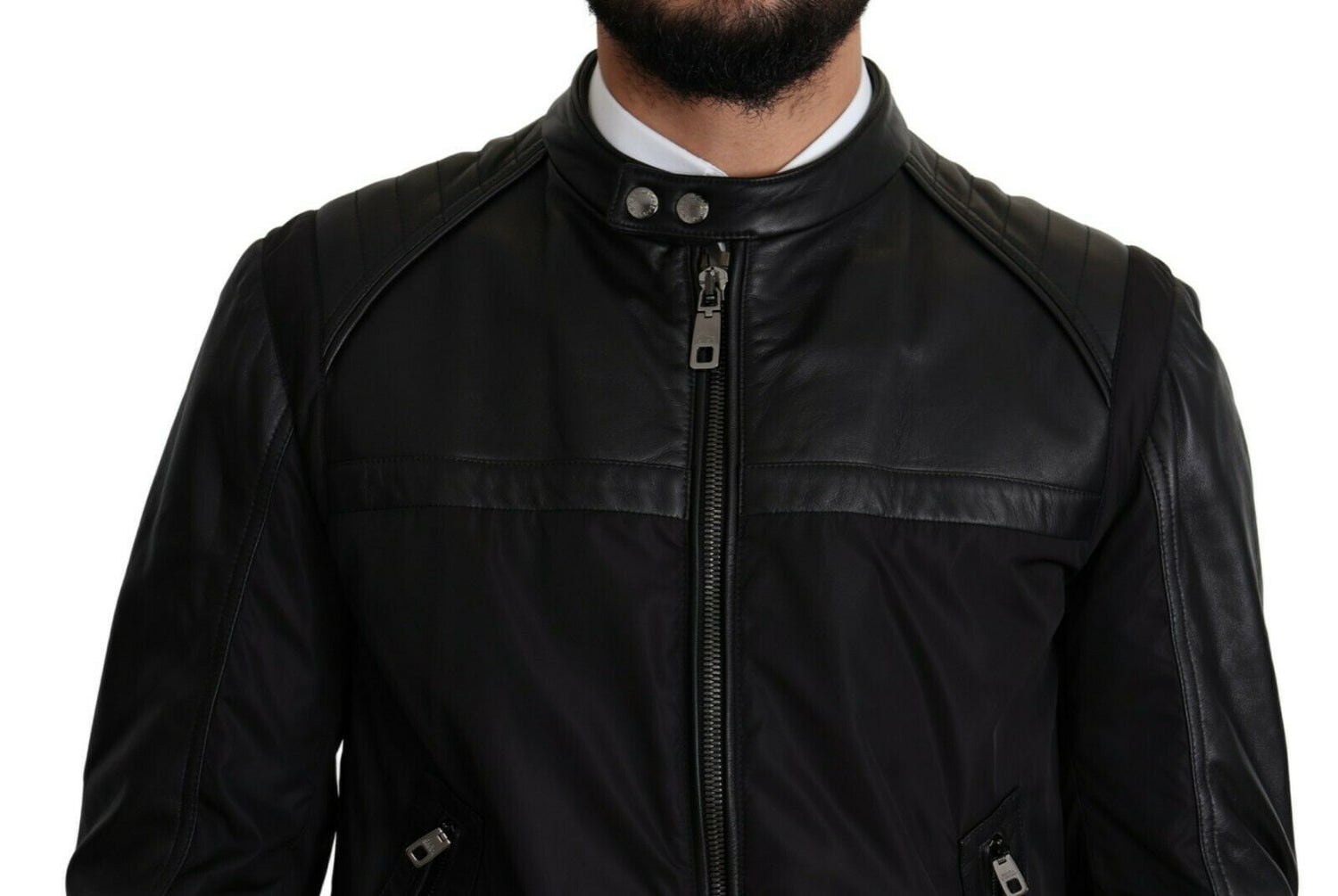 Dolce &amp;amp; Gabbana Svart Nylon Full Zip Herr Bomberjacka