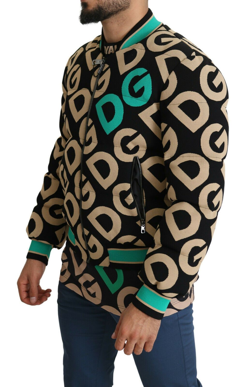 Dolce &amp;amp; Gabbana Flerfärgad DGMILLENNIALS Logotypmönstrad Jacka