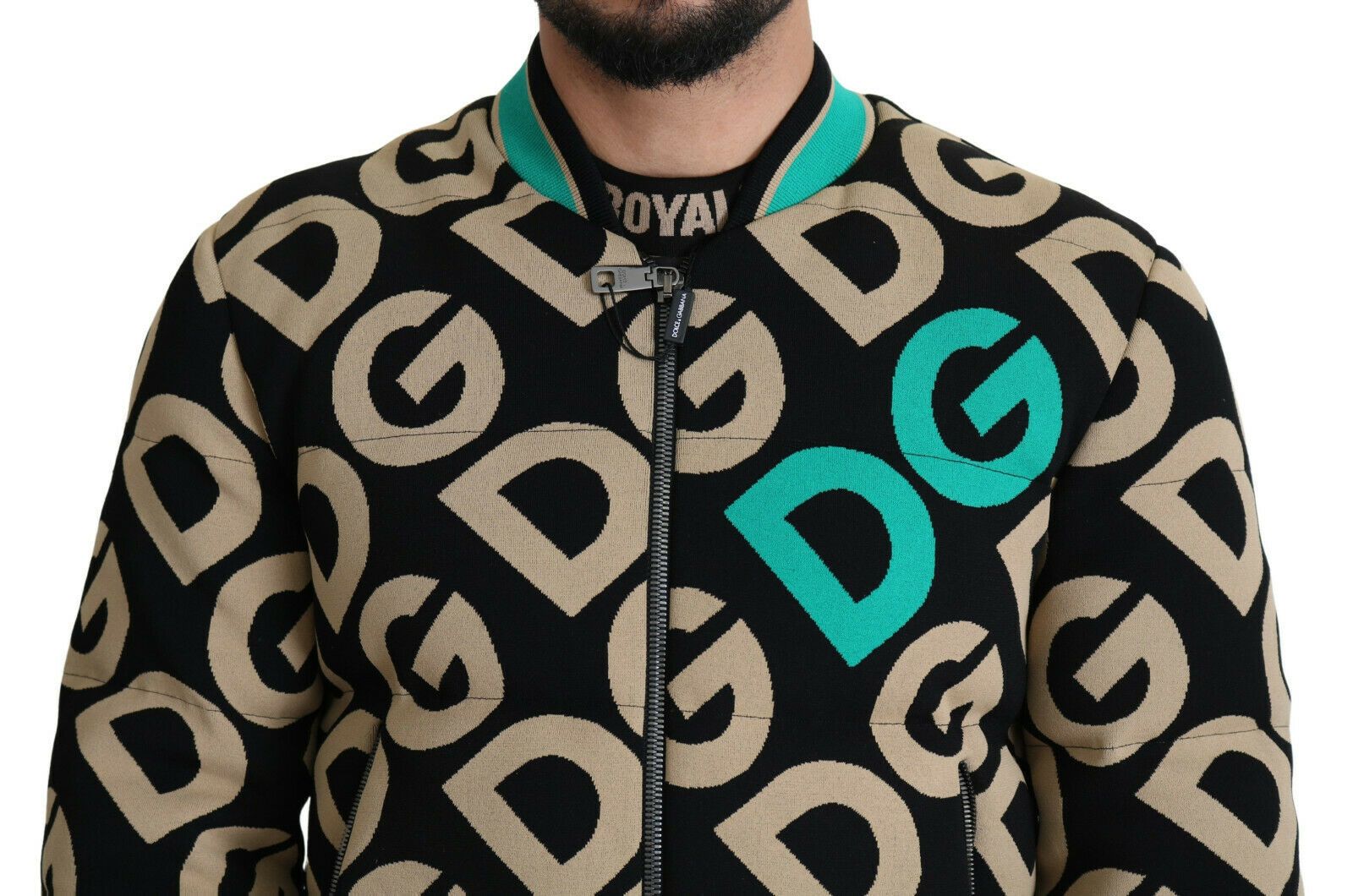 Dolce &amp;amp; Gabbana Flerfärgad DGMILLENNIALS Logotypmönstrad Jacka