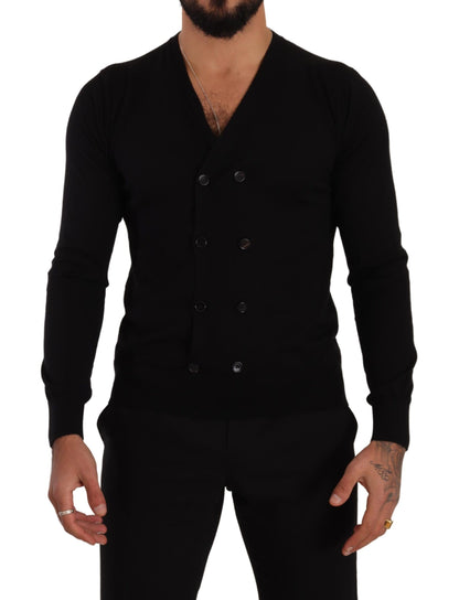 Dolce &amp;amp; Gabbana Svart Kashmirkofta Med Knappar