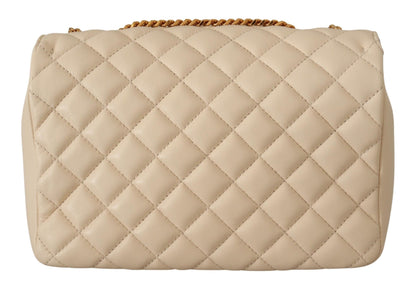 Versace Elegant Vit Axelväska i Nappaläder