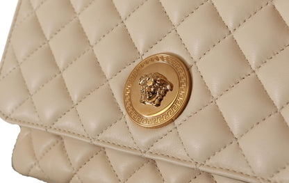 Versace Elegant Vit Axelväska i Nappaläder