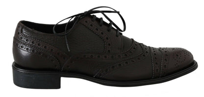 Dolce &amp;amp; Gabbana Bruna Läder Wingtip Derby Formella Skor
