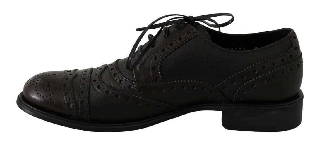 Dolce &amp;amp; Gabbana Bruna Läder Wingtip Derby Formella Skor
