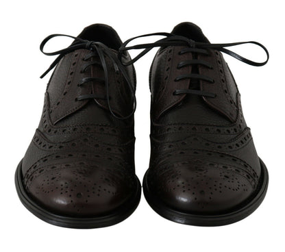 Dolce &amp;amp; Gabbana Bruna Läder Wingtip Derby Formella Skor