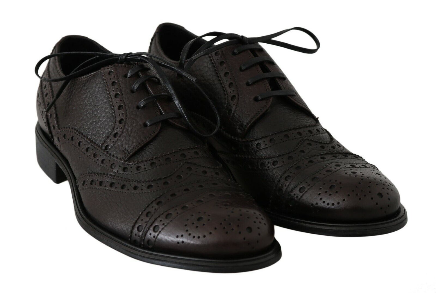 Dolce &amp;amp; Gabbana Bruna Läder Wingtip Derby Formella Skor